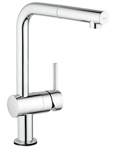Grohe 30218 Minta Single-Handle Pull-Out Kitchen Faucet Single Spray 6.6 L/min - 1.75 GPM with Touch Technology