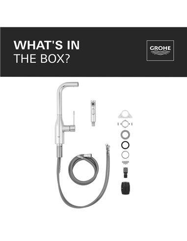 Grohe 30271 Essence New Single-Handle Pull-Out Kitchen Faucet Dual Spray 6.6 L/min - 1.75 GPM