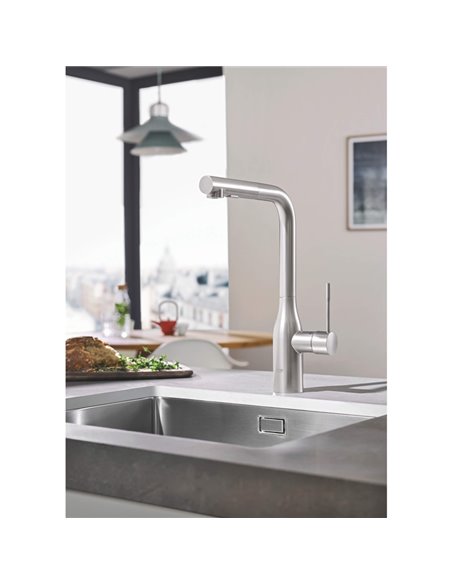 Grohe 30271 Essence New Single-Handle Pull-Out Kitchen Faucet Dual Spray 6.6 L/min - 1.75 GPM