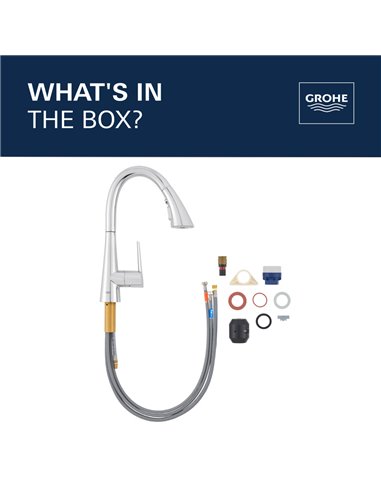 Grohe 30368 Grohe Zedra Single-Handle Pull Down Triple Spray Bar Faucet 6.6 L/min - 1.75 GPM