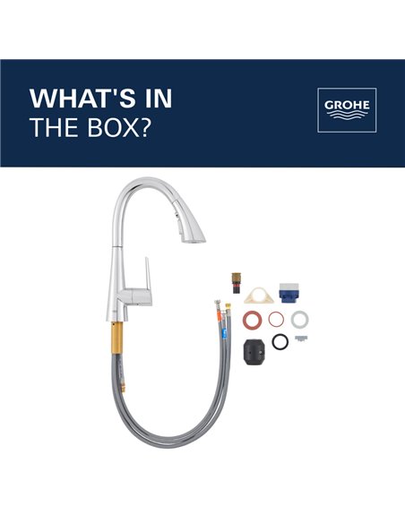 Grohe 30368 Grohe Zedra Single-Handle Pull Down Triple Spray Bar Faucet 6.6 L/min - 1.75 GPM