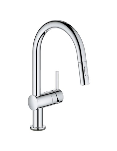 Grohe 31359 Minta Single-Handle Pull Down Kitchen Faucet Dual Spray 6.6 L/min - 1.75 GPM with Touch Technology