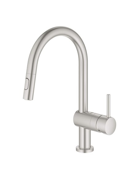 Grohe 31359 Minta Single-Handle Pull Down Kitchen Faucet Dual Spray 6.6 L/min - 1.75 GPM with Touch Technology