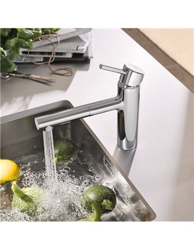 Grohe 31453 Concetto Single-Handle Pull-Out Kitchen Faucet Dual Spray 5.7 L/min - 1.5 gpm 