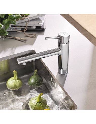 Grohe 31453 Concetto Single-Handle Pull-Out Kitchen Faucet Dual Spray 5.7 L/min - 1.5 gpm 