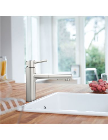 Grohe 31453 Concetto Single-Handle Pull-Out Kitchen Faucet Dual Spray 5.7 L/min - 1.5 gpm 