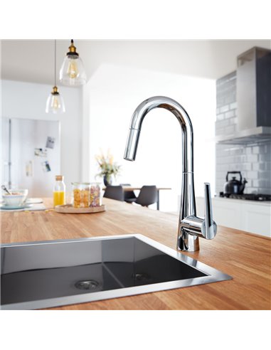 Grohe 32283 Grohe Zedra Single-Handle Pull Down Dual Spray Prep Faucet 6.6 L/min - 1.75 GPM