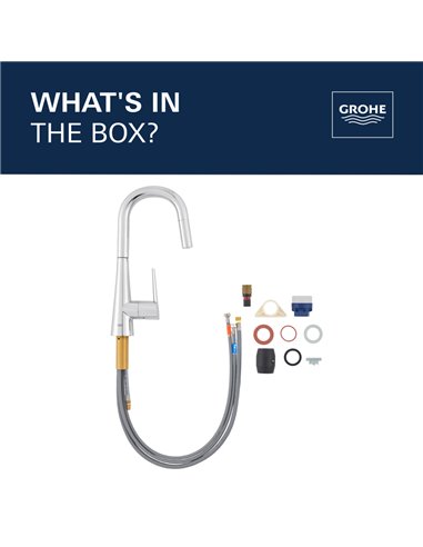 Grohe 32283 Grohe Zedra Single-Handle Pull Down Dual Spray Prep Faucet 6.6 L/min - 1.75 GPM