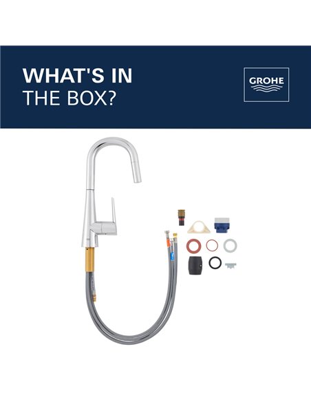 Grohe 32283 Grohe Zedra Single-Handle Pull Down Dual Spray Prep Faucet 6.6 L/min - 1.75 GPM