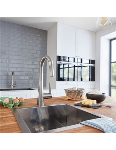 Grohe 32283 Grohe Zedra Single-Handle Pull Down Dual Spray Prep Faucet 6.6 L/min - 1.75 GPM