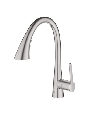 Grohe 32298 Grohe Zedra Single-Handle Pull Down Kitchen Faucet Triple Spray 6.6 L/min - 1.75 GPM