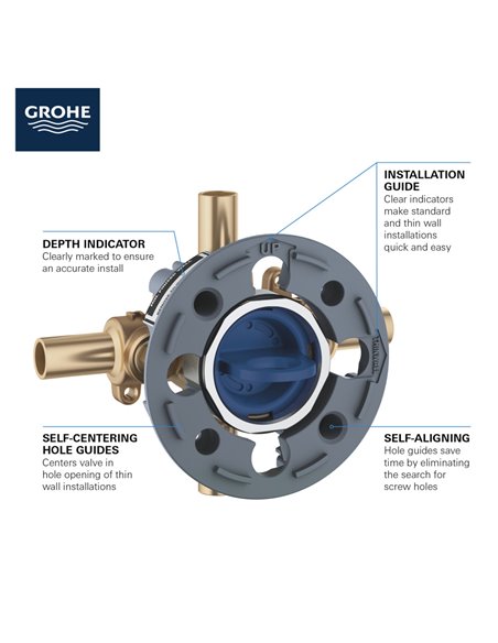 Grohe 35113 Grohsafe Pressure Balance Rough-In Valve