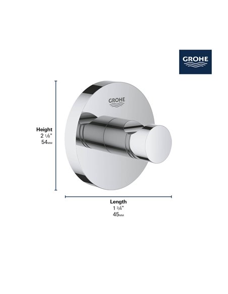 Grohe 40364 Essentials Robe Hook