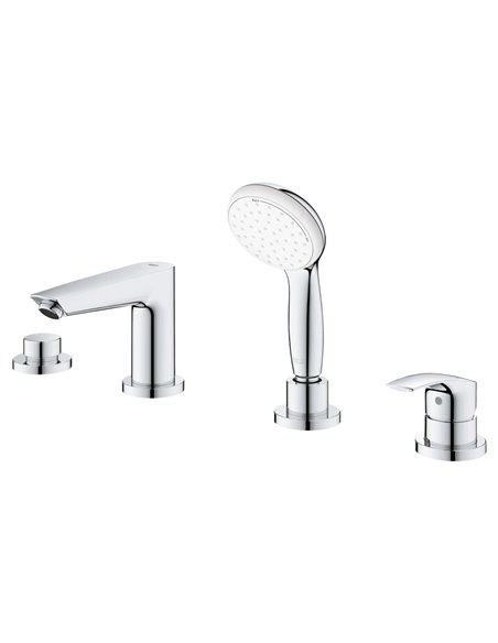 Grohe 25245 Eurosmart 4-Hole Single Handle Deck Mount Roman Tub Faucet with 1.75 GPM Hand Shower