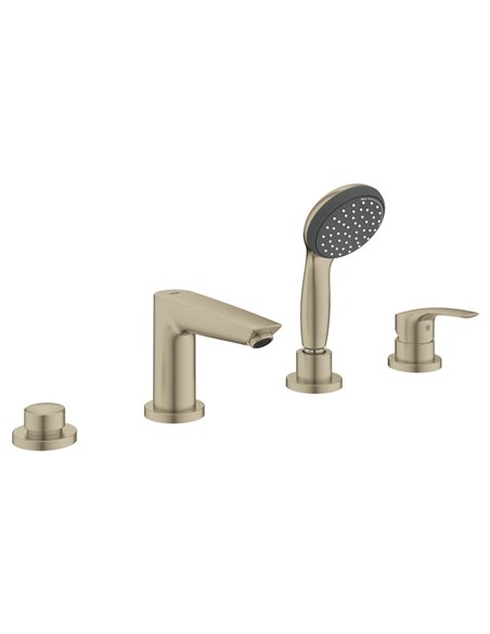 Grohe 25245 Eurosmart 4-Hole Single Handle Deck Mount Roman Tub Faucet with 1.75 GPM Hand Shower