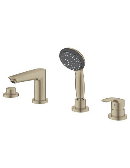 Grohe 25245 Eurosmart 4-Hole Single Handle Deck Mount Roman Tub Faucet with 1.75 GPM Hand Shower