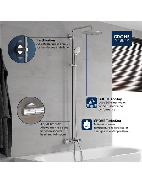 Grohe 26177 Euphoria 260 Thermostatic Tub/Shower System 1.75gpm
