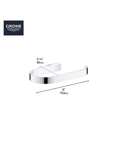Grohe 41068 Selection Paper Holder w/o Cover