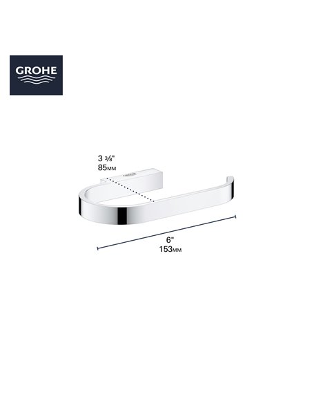 Grohe 41068 Selection Paper Holder w/o Cover