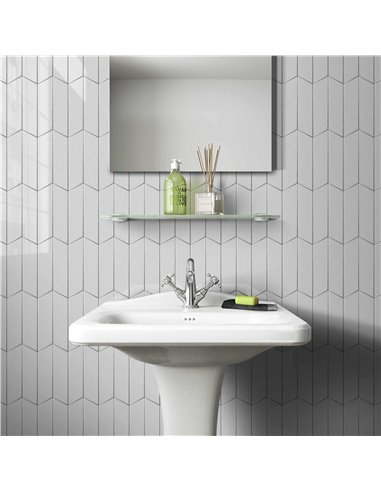 CE Chevron 2x7 Glossy White Left