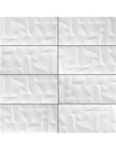 CE SuperWhite 12x24 Glossy Geometric