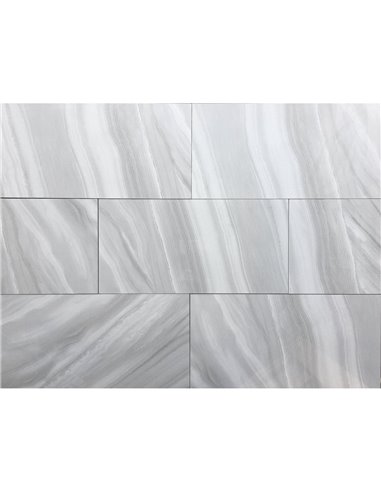 TR 12x24 Ocean Wave Light Grey Polished - Box