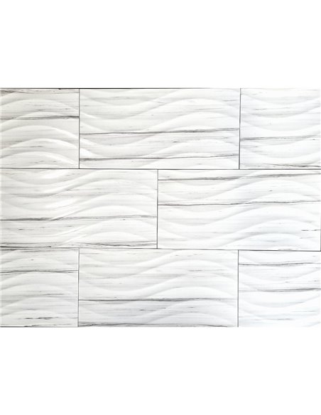 TR 12x24 3D Century White Polished Wall - Box