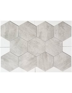 TR 12 x 10.3 Hexagon Light Grey - Box