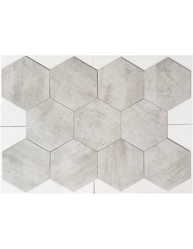 TR 12 x 10.3 Hexagon Light Grey - Box