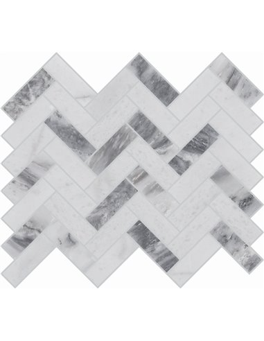 TR 1X3 Herringbone Fusion Marble Polished - Box