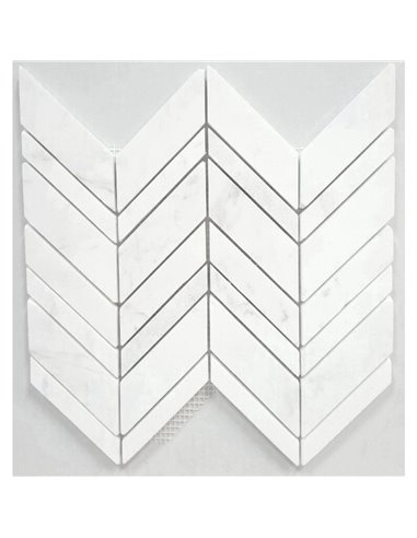 TR 1x1 Chevron Dolomite White - Box