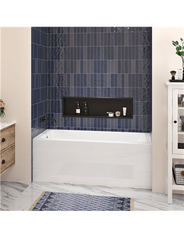 Zitta Baya I alcove skirt bath 1 piece 60'' x 32'' left