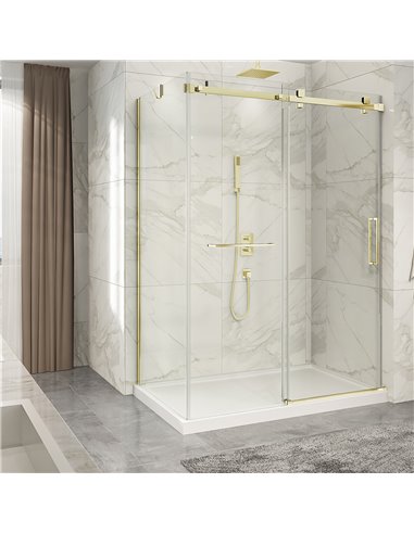 Zitta Piazza 2.0 Piazza 36 brushed gold clear return panel