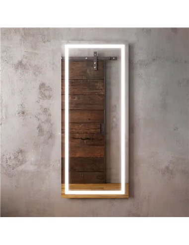 Kalia Effect Walk-In Rect. Led Lighting Mirror 24 X 56 With Frosted Strip Inside And 2-Tones Touch Switch