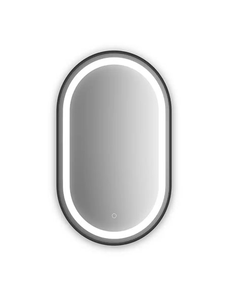 Kalia Effect Oblong Led Illuminated Oblong Shape Frame Mirror With Frosted Strip And Touch-Switch For Color Temperature Control 