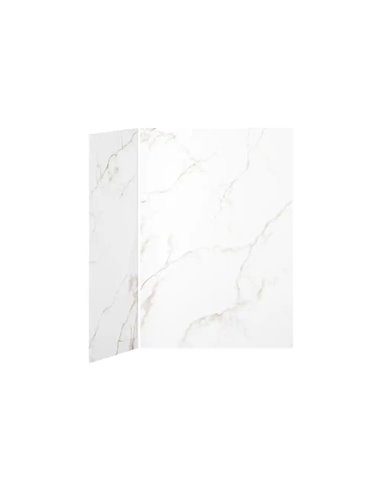 Kalia 60X32 Gold Minerals 60X32 2-Panel Shower Wall Kit For Corner Installation - Gold Minerals Gloss