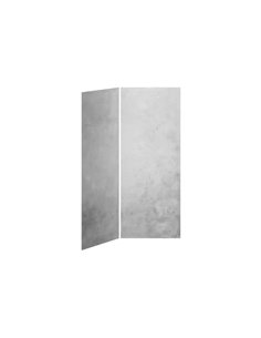 Kalia 36X36 Concrete 36X36 2-Panel Shower Wall Kit For Corner Installation - Concrete Gloss