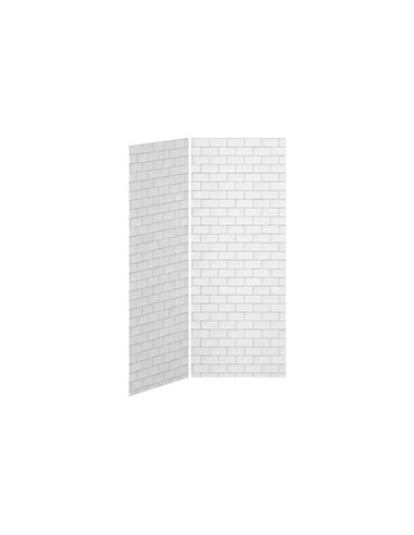 Kalia 36X36 Tiles 36X36 2-Panel Shower Wall Kit For Corner Installation - Tiles Gloss