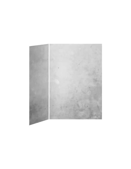 Kalia 60X36 Concrete 60X36 2-Panel Shower Wall Kit For Corner Installation - Concrete Gloss