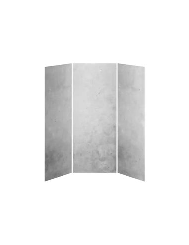 Kalia 36X36X36 Concrete 36X36 3-Panel Shower Wall Kit For Alcove Installation - Concrete Gloss