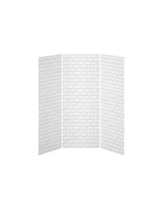 Kalia 36X36X36 Tiles 36X36 3-Panel Shower Wall Kit For Alcove Installation - Tiles Gloss