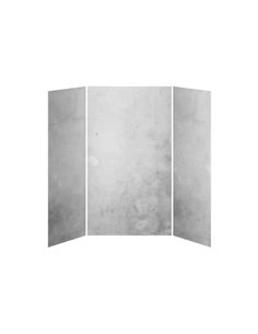 Kalia 36X48X36 Concrete 48X36 3-Panel Shower Wall Kit For Alcove Installation - Concrete Gloss