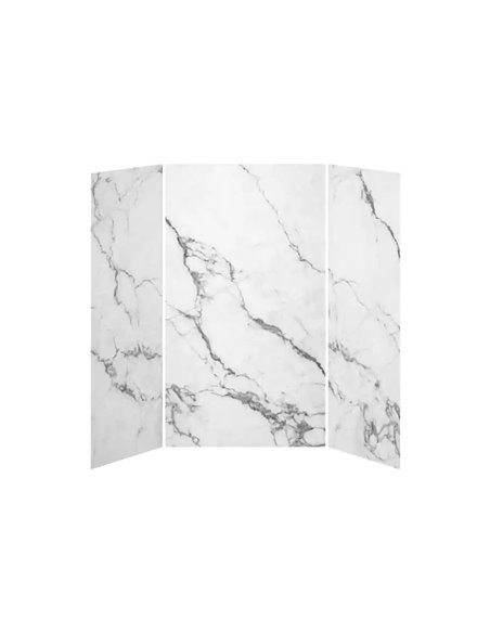 Kalia 36X48X36 Minerals 48X36 3-Panel Shower Wall Kit For Alcove Installation - Minerals Gloss