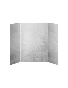 Kalia 36X60X36 Concrete 60X36 3-Panel Shower Wall Kit For Alcove Installation - Concrete Gloss