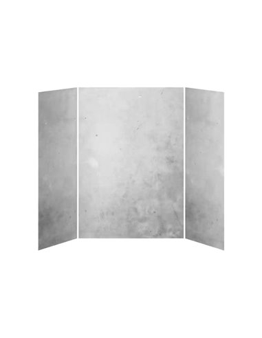 Kalia 36X60X36 Concrete 60X36 3-Panel Shower Wall Kit For Alcove Installation - Concrete Gloss