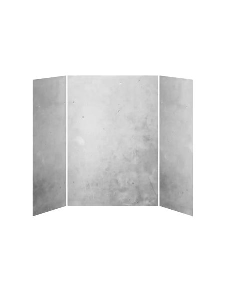 Kalia 36X60X36 Concrete 60X36 3-Panel Shower Wall Kit For Alcove Installation - Concrete Gloss