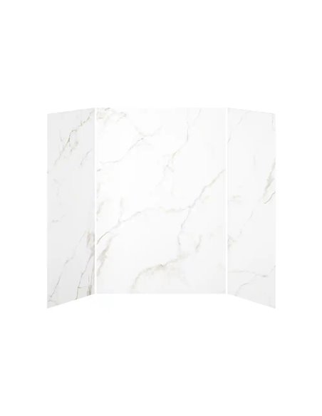 Kalia 36X60X36 Gold Minerals 60X36 3-Panel Shower Wall Kit For Alcove Installation - Gold Minerals Gloss