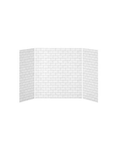 Kalia 32X60X32 Tiles 60X32 3-Panel Bath Shower Wall Kit - Tiles Gloss