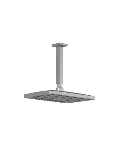 Kalia Grafik Premia 200mm X 320mm (7 ?" X 12 ½") Rectangular Rainhead And 203mm (8") Vertical Ceiling Arm