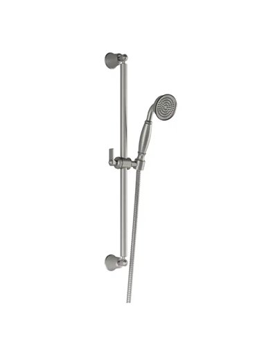 Kalia Rustik Handshower, Wallbar And 60" Flexible And Soft Metal Hose Assembly
